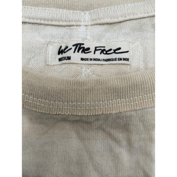 Free People We The Free Rose Stem Tee Tunic Top Embroidered Striped M NEW 283223 - Picture 9 of 9